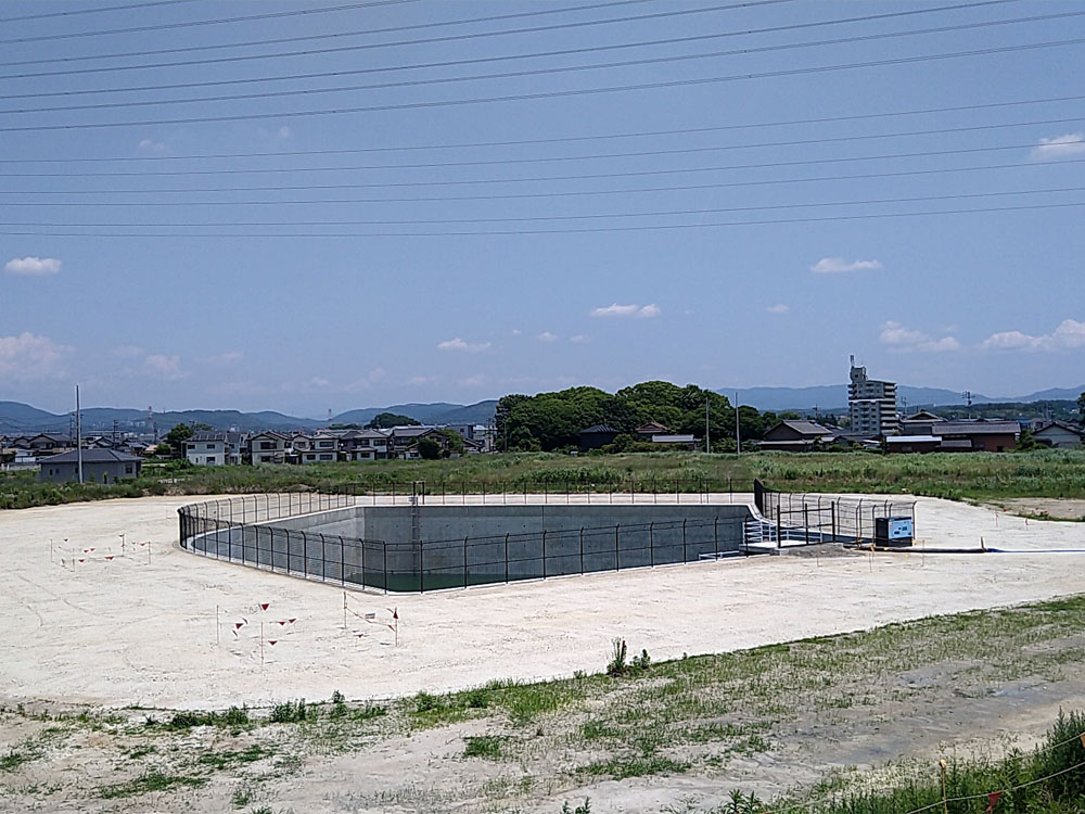 熊野桜佐地区雨水２号調整池築造工事(王春・松原JV)他付帯工事含む